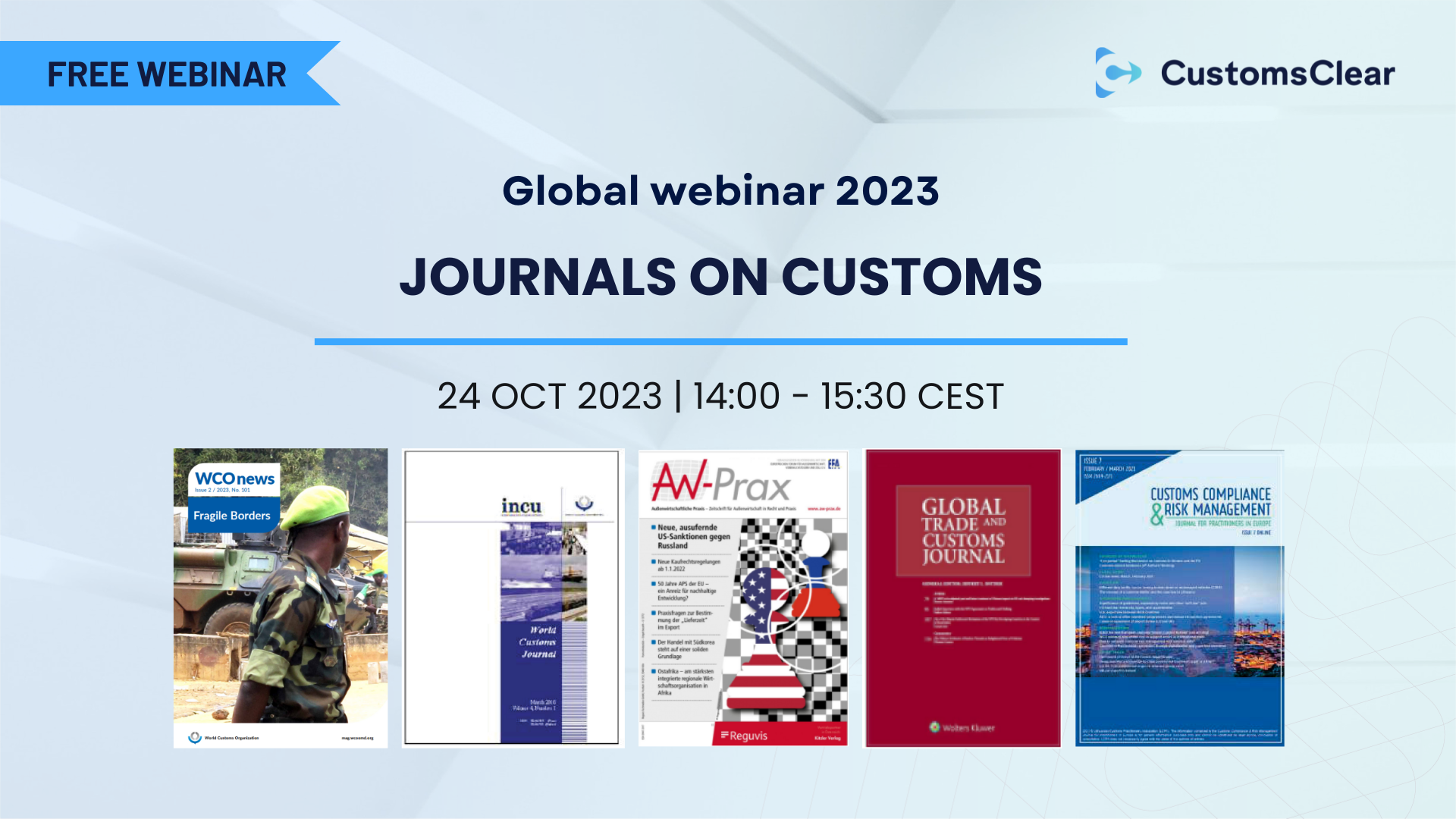 Global Webinar 2023: JOURNALS ON CUSTOMS