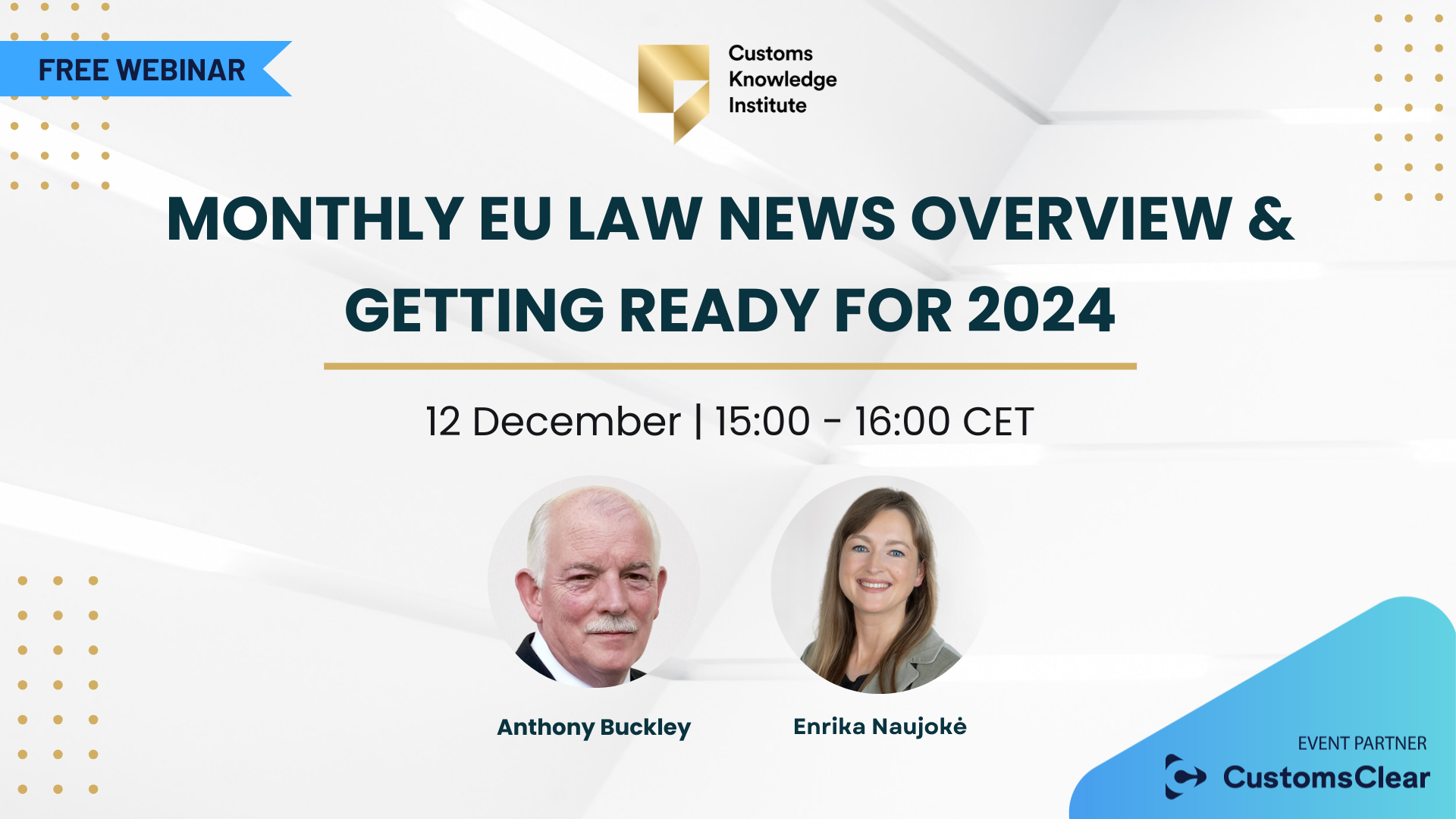 Monthly EU law news overview & Getting ready for 2024