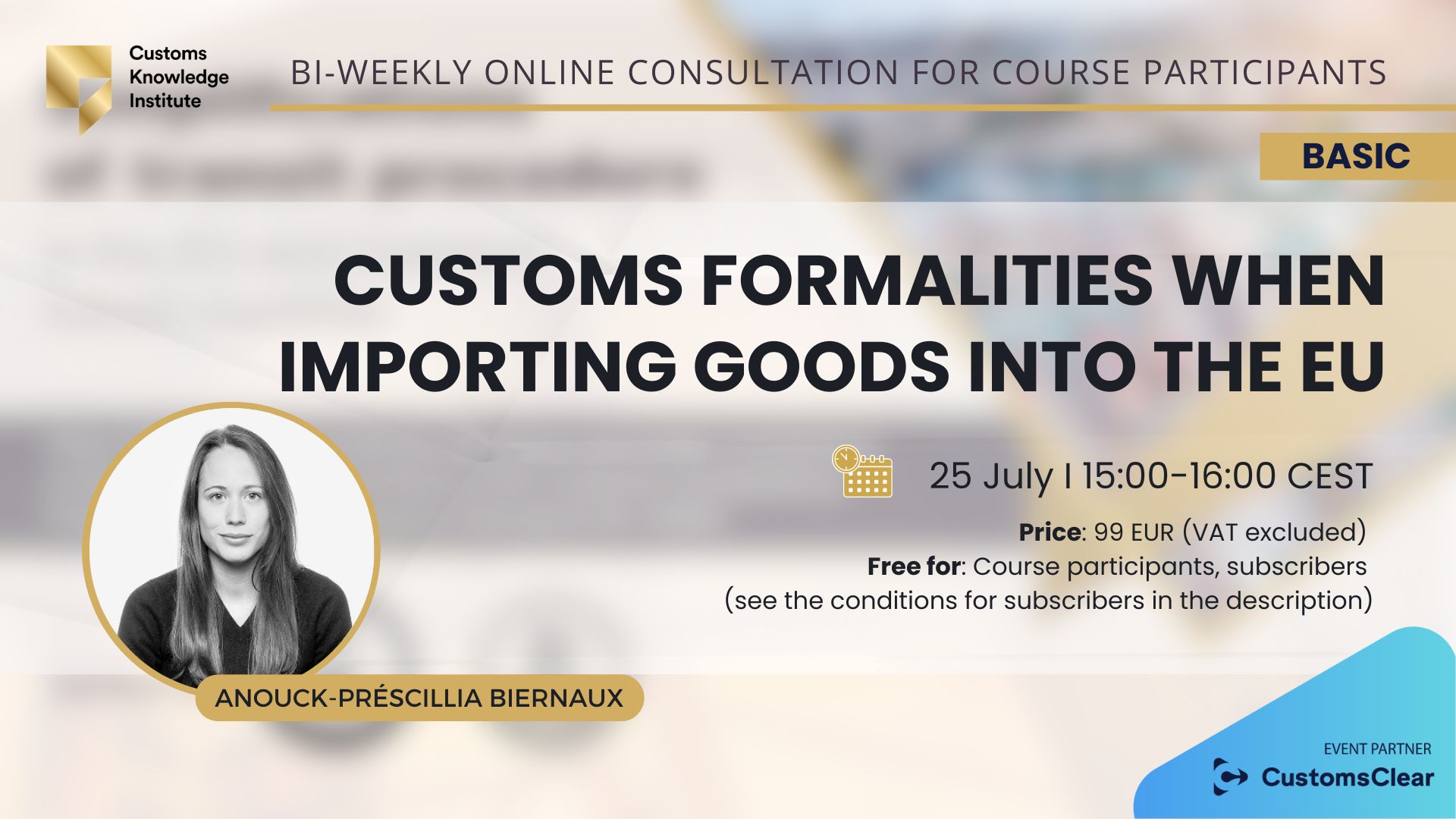 Customs formalities when importing goods into the EU